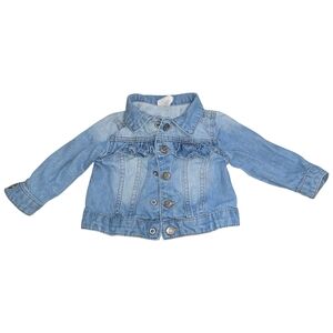 H&M Light Blue Wash Baby girls Denim Jacket sz 6-9months
